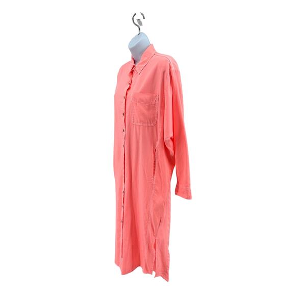 Universal Thread Pink/Orange Long Sleeve Button Down Shirt Dress  WMNS XS - Picture 5 of 11